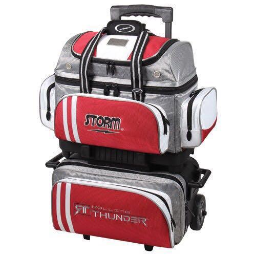 Storm Rolling Thunder 4 Ball Roller Bowling Bag Gray Red White, Sports