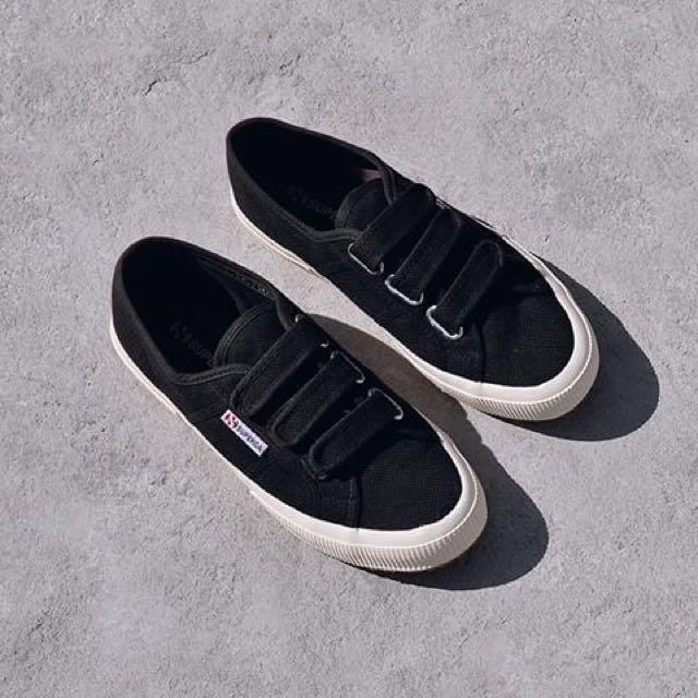 Superga Velcro (Black) , Women's 