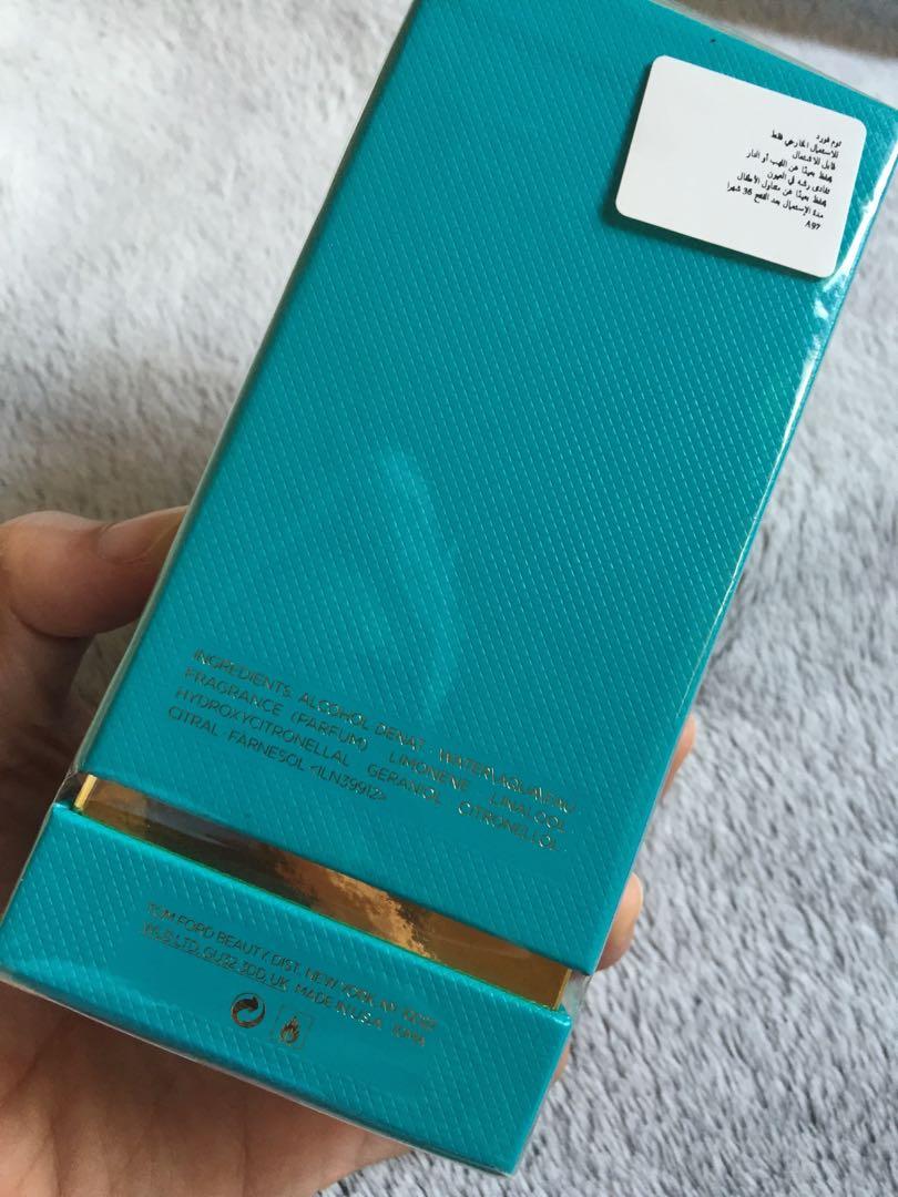 Tom Ford Neroli Portofino (Category: Fragrance & Deodorants) located in Bulacan. Submitted by relovedbydei (Listing ID 220694609, Image 2). Description: Unused Tom Ford Neroli Portofino 100 ml. Bought 2 bottles but I still have half of the other one. My scent since 2007, planning to change. It costs 16k-20k depending on where you will buy it. Bought it for SR 1475 (1SR is 13-14 pesos) or approximately 20k. The smell is very light and lasts whole 