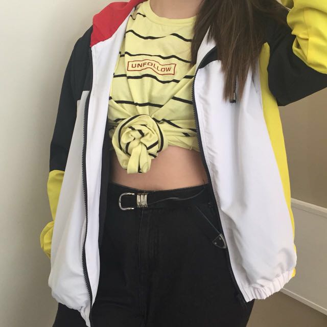 Topshop colour hotsell block windbreaker jacket
