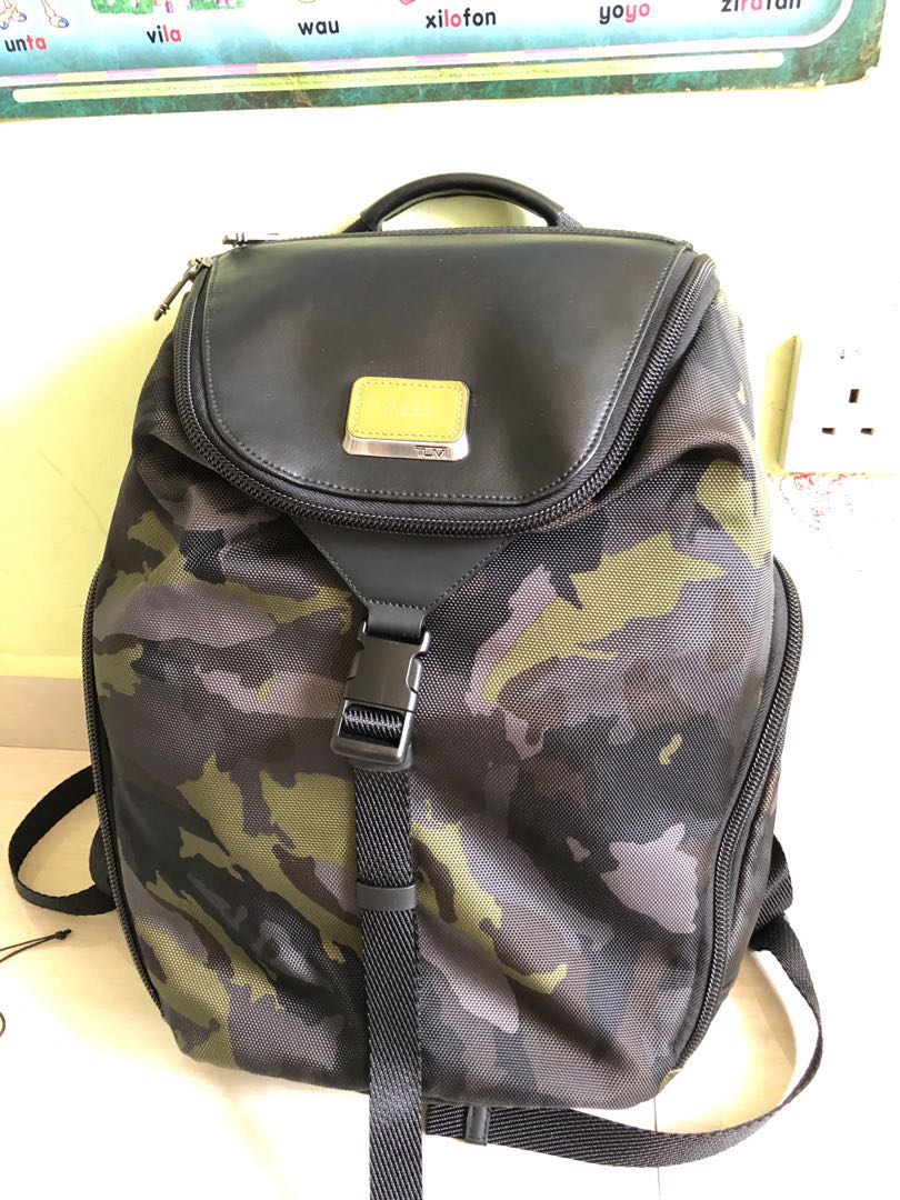 Tumi Willow Green Camo Backpack Men s Fashion Bags Backpacks on