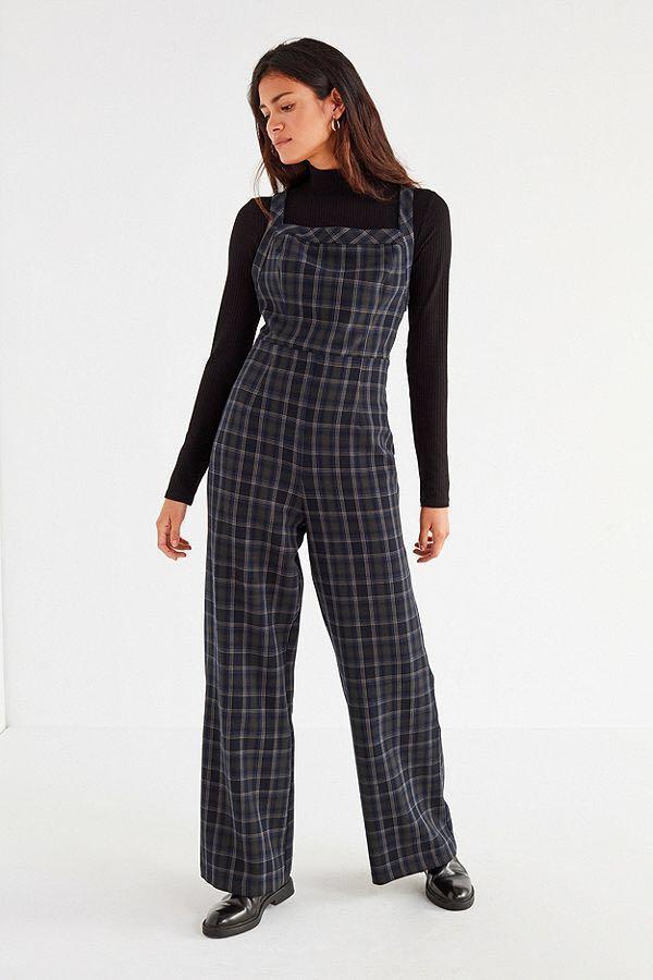 urban outfitters plaid jumpsuit