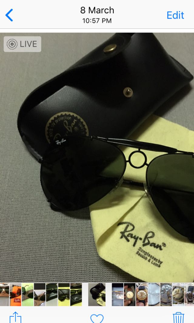 Vintage Rayban Black Sharp Shooter..b\u0026l 