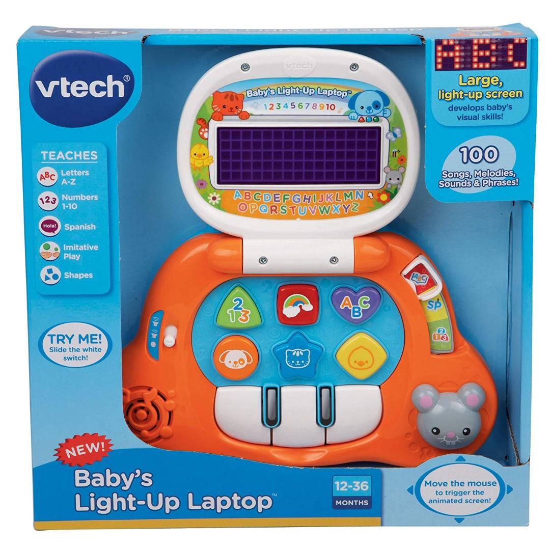 Vtech Baby S Light Up Laptop Orange Babies Kids Baby Nursery Kids Furniture Other Kids Furniture On Carousell