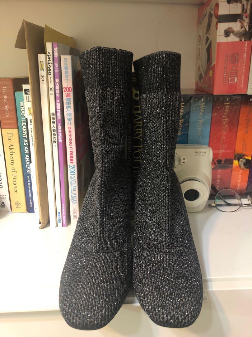Glitter 2024 boots zara