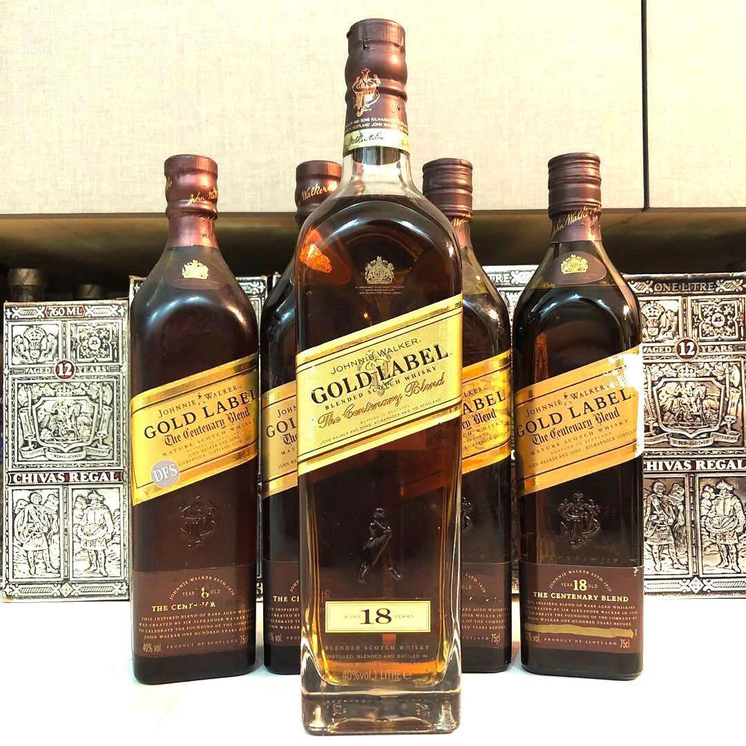 1L) JW 18 Gold Centenary Blend Scotch Whisky, Food & Drinks ...