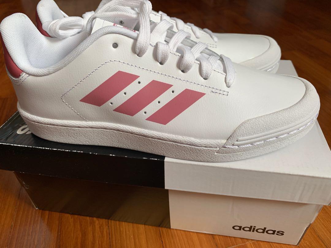 Adidas Shoes with dusty pink stripes size UK 4 1 2 Women s Fashion Footwear Sneakers on Carousell