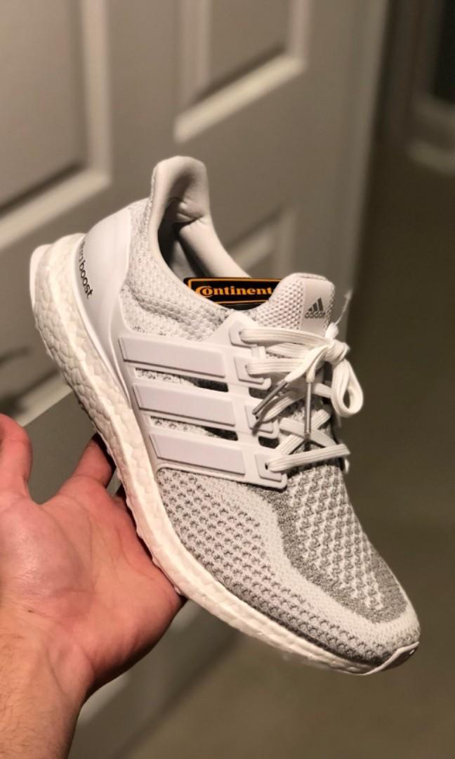 ultra boost 2.0 white reflective on feet