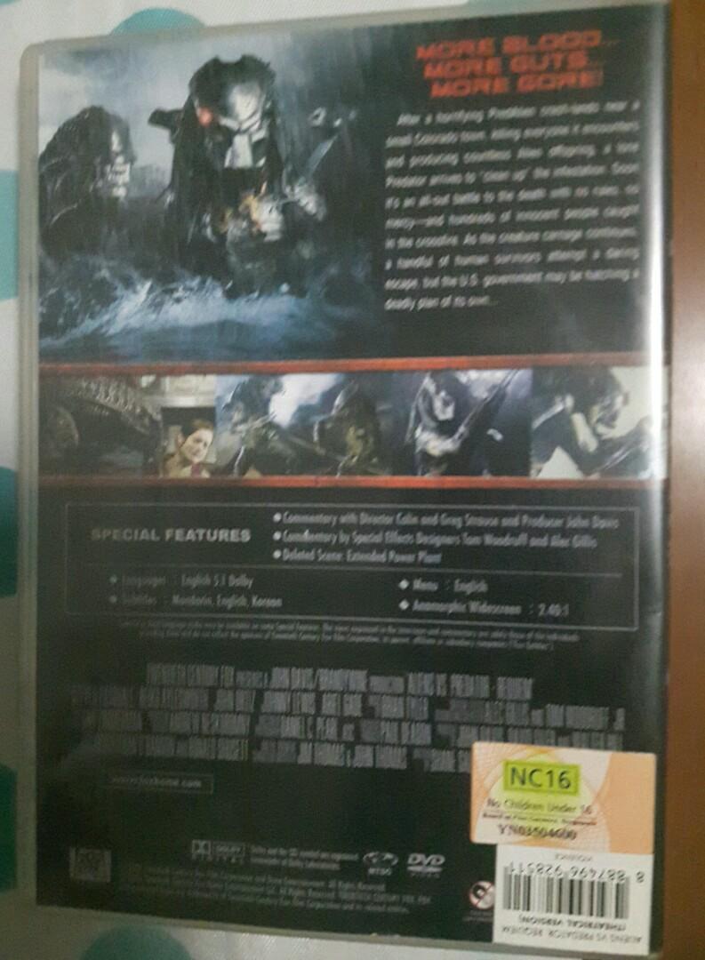 Aliens vs Predator Requiem (AVP Requiem) DVD, Hobbies & Toys, Music ...