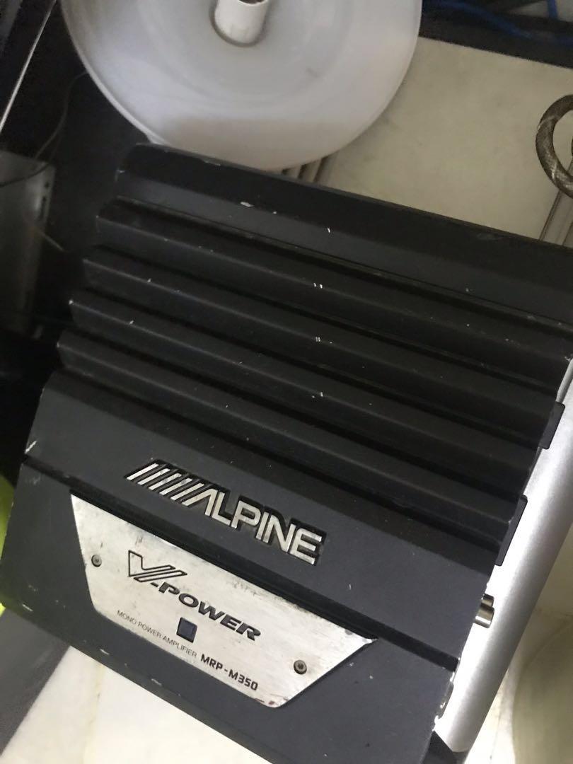 Alpine 9855 /alpine mono mrp m350 power amp , Auto Accessories on Carousell
