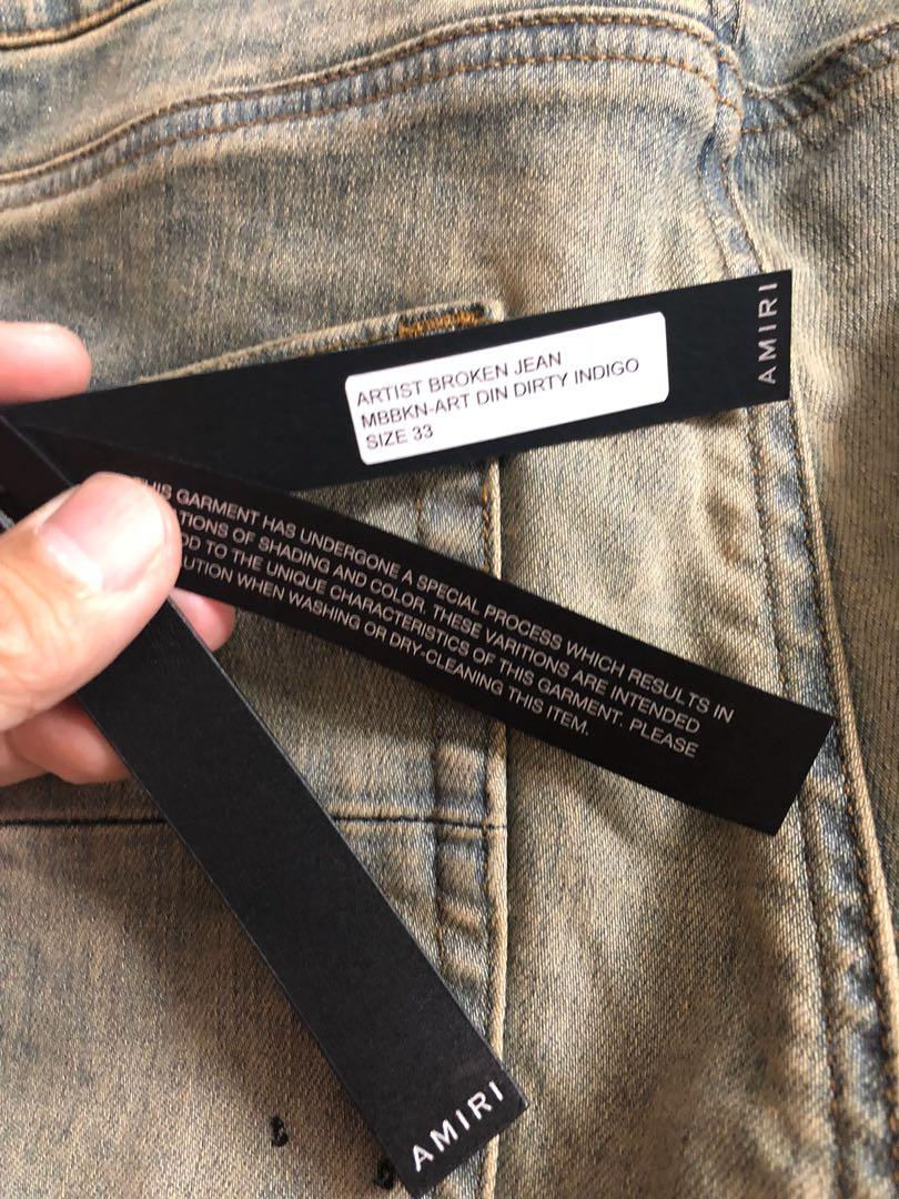 artist broken jean dirty indigo