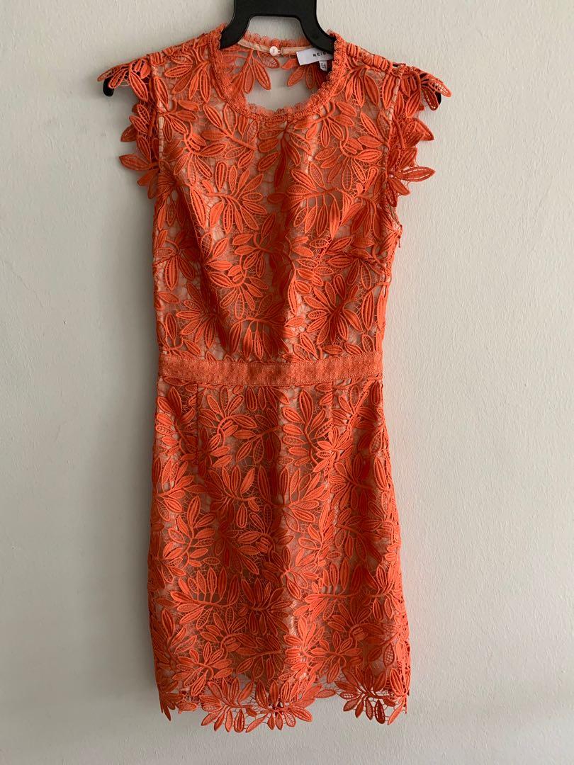 reiss burnt orange dress