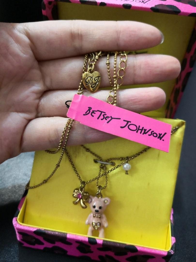 Betsey johnson deals teddy bear necklace