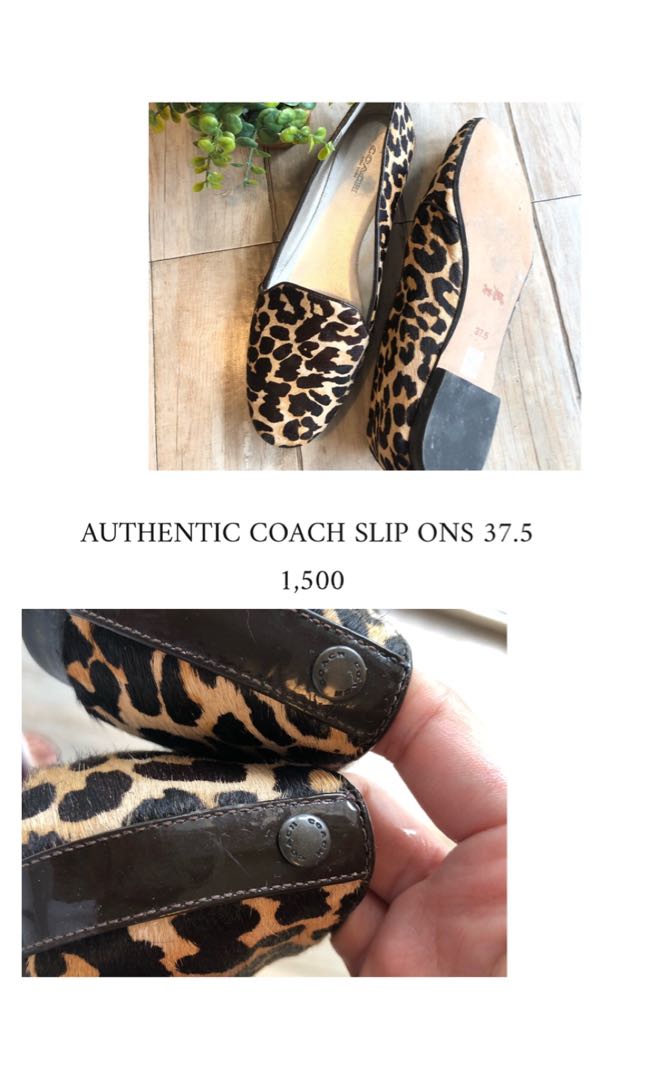 Coach leopard flats online