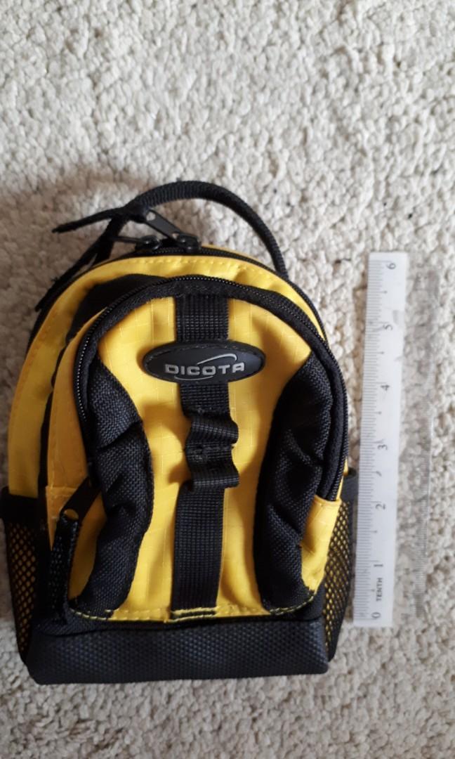 Miniature black backpack sales