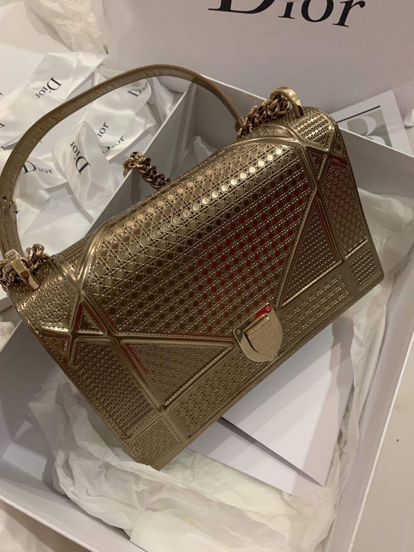 diorama gold bag