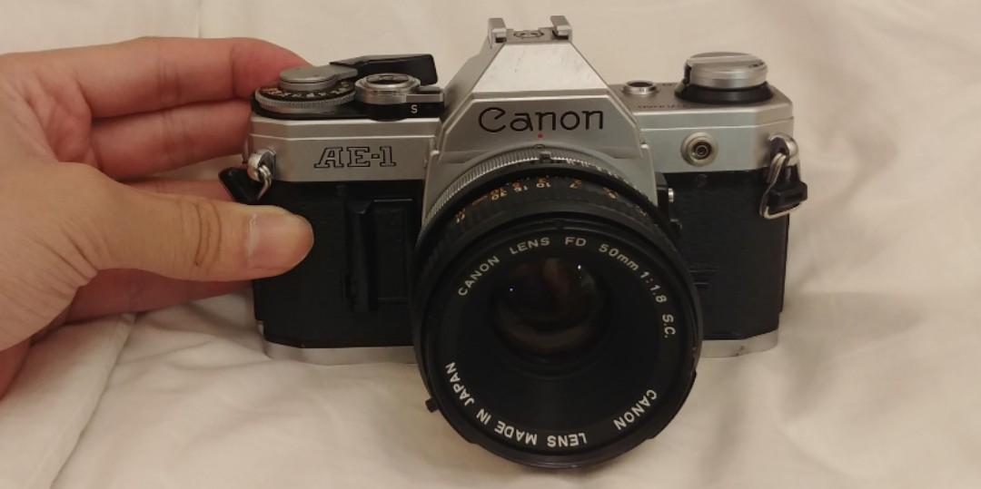 Excellent Working Canon Ae 1 Program 35mm Slr Film Camera 50mm F1 8 Photography Cameras Others On Carousell