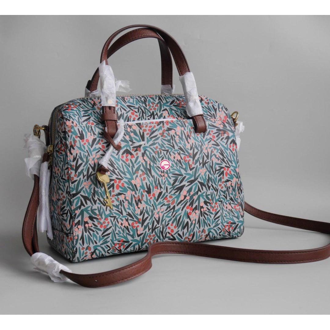 Fossil rachel satchel blue floral new arrivals