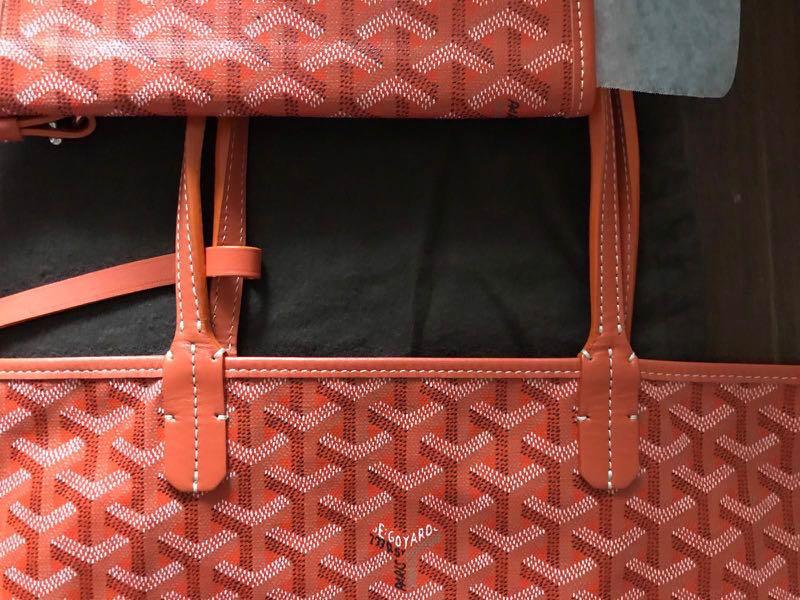 Goyard Orange Goyardine Saint Louis PM Bag – The Closet
