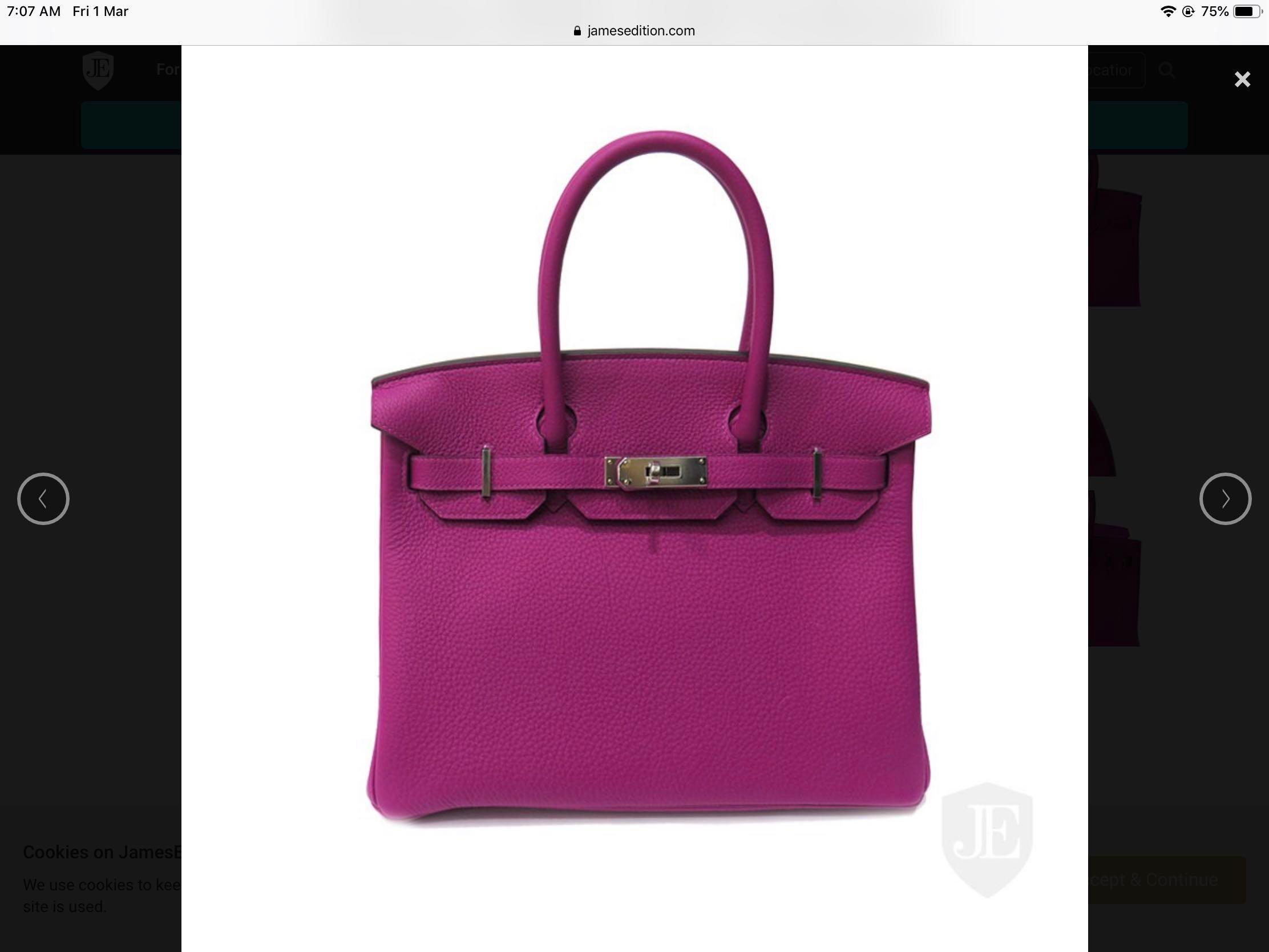 magenta Hermes  Bags, Purses, Hermes handbags