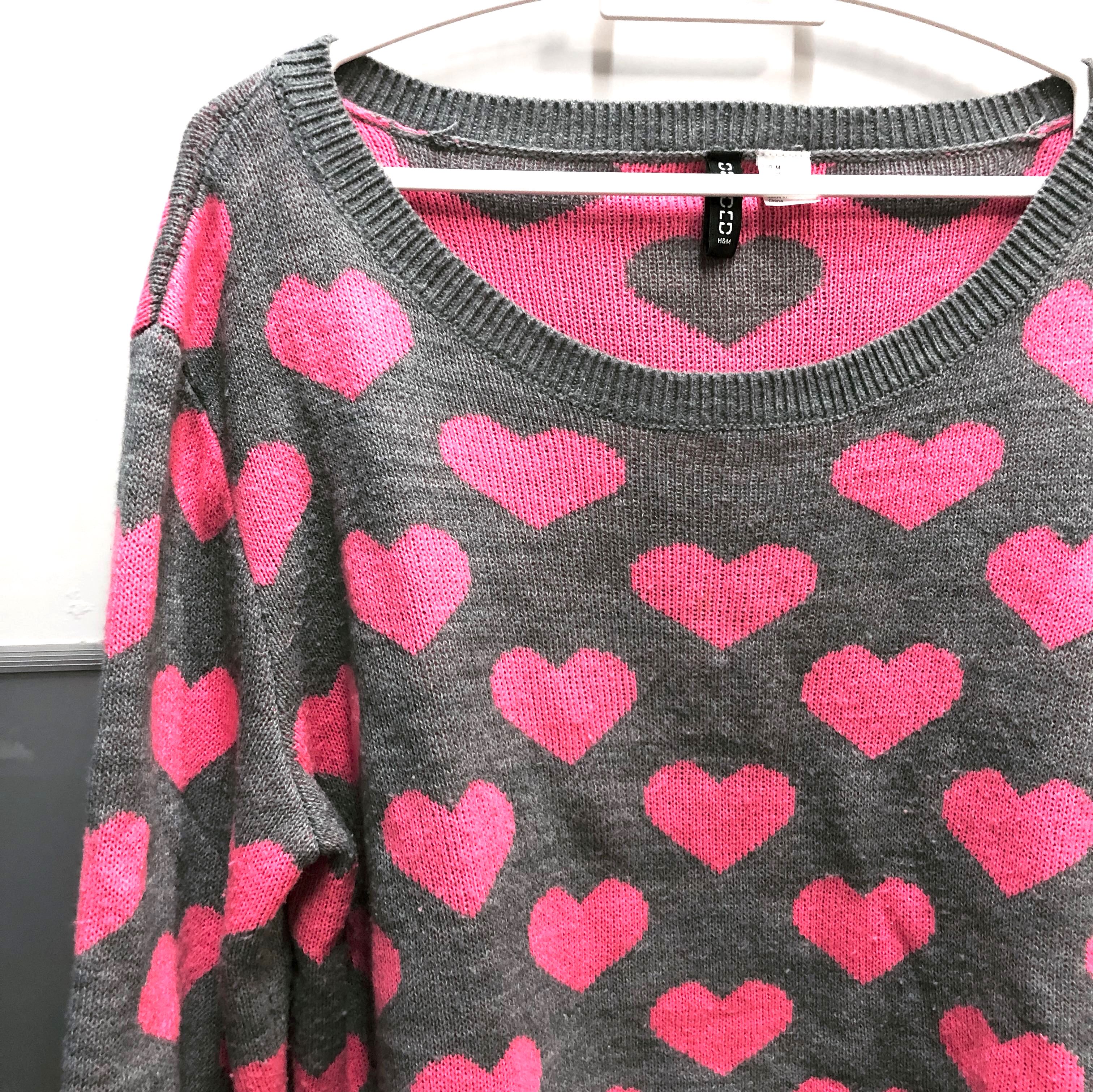 H and m heart sweater top
