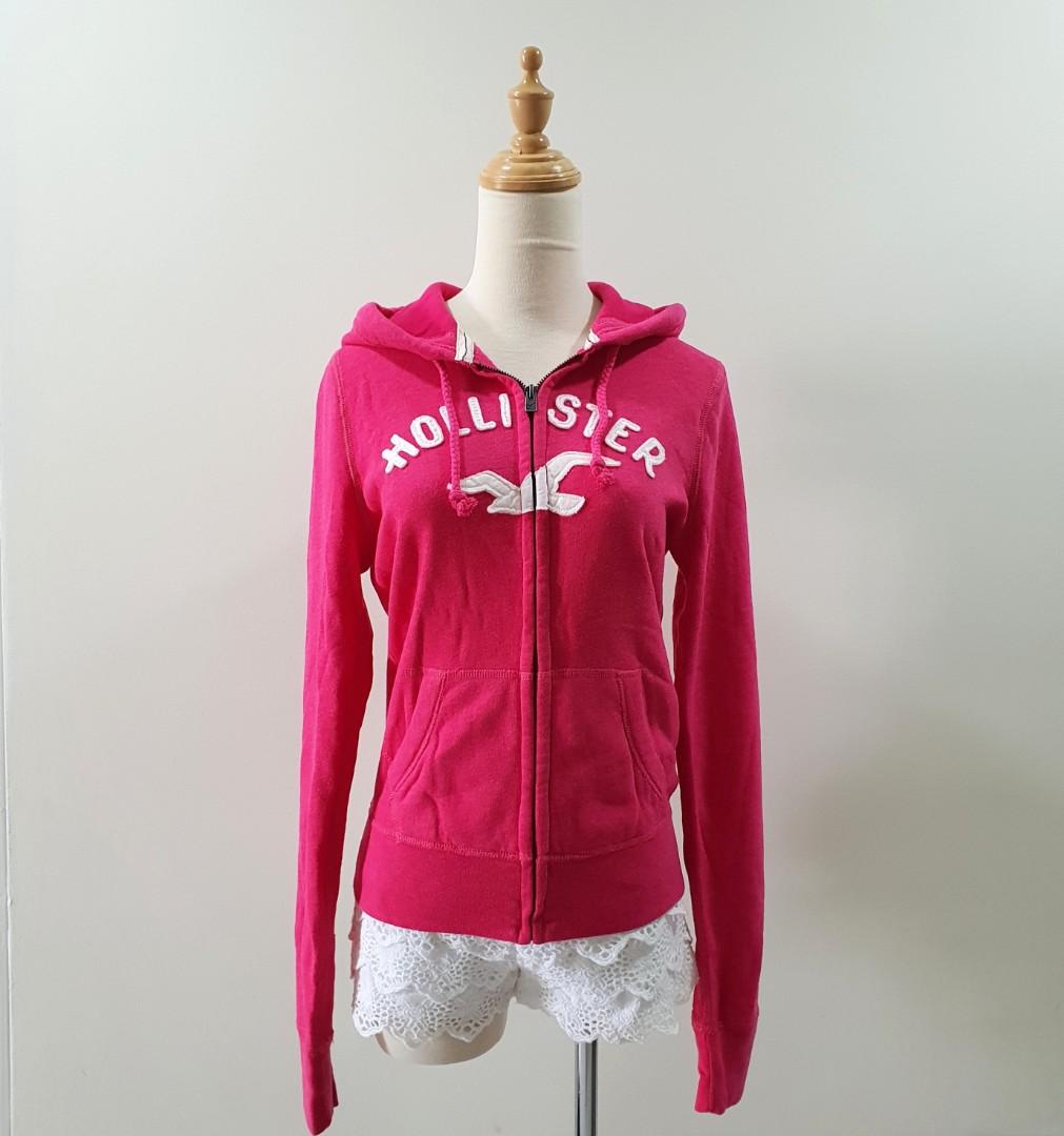 Red hollister zip up outlet