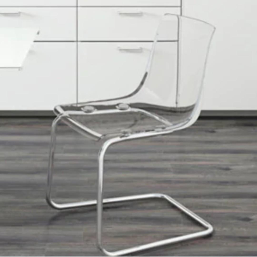Ikea tobias clear chair top