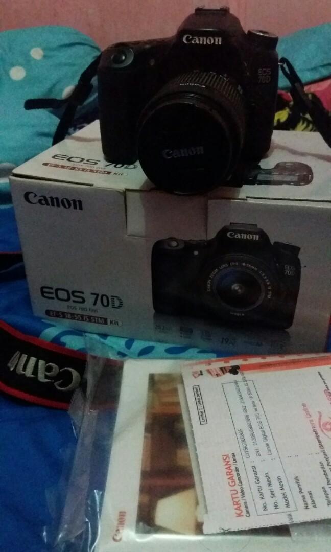 kamera dslr canon eos 70d lensa 18 55 is stm