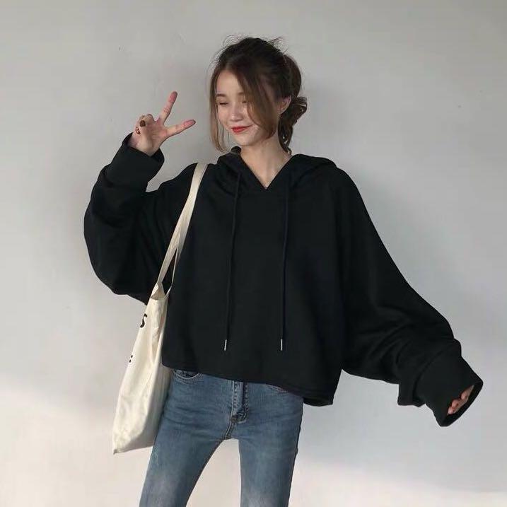 crop oversized hoodie