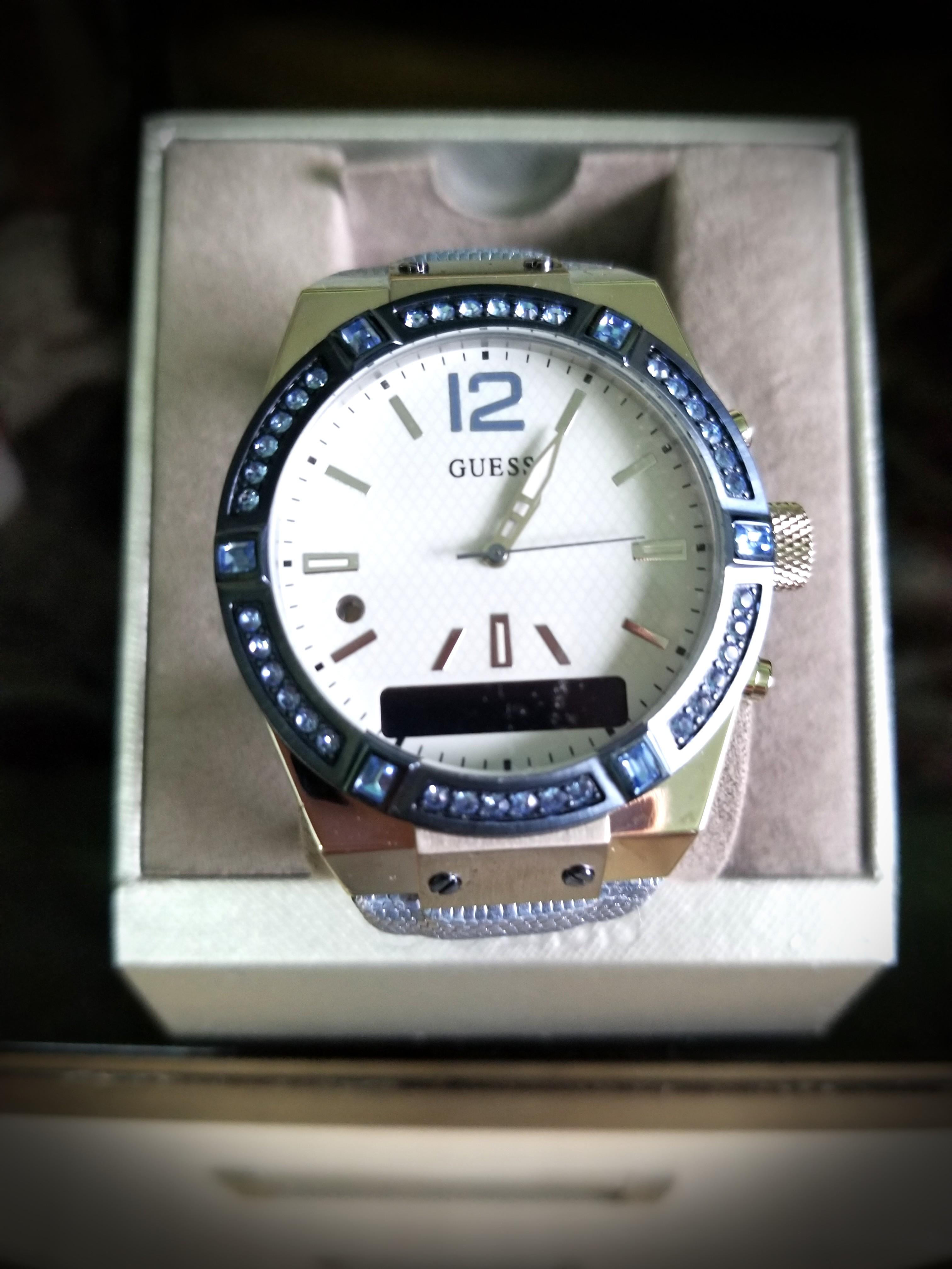 Ladies Guess Connect Bluetooth Hybrid Smartwatch Watch C0002M5 Carousell