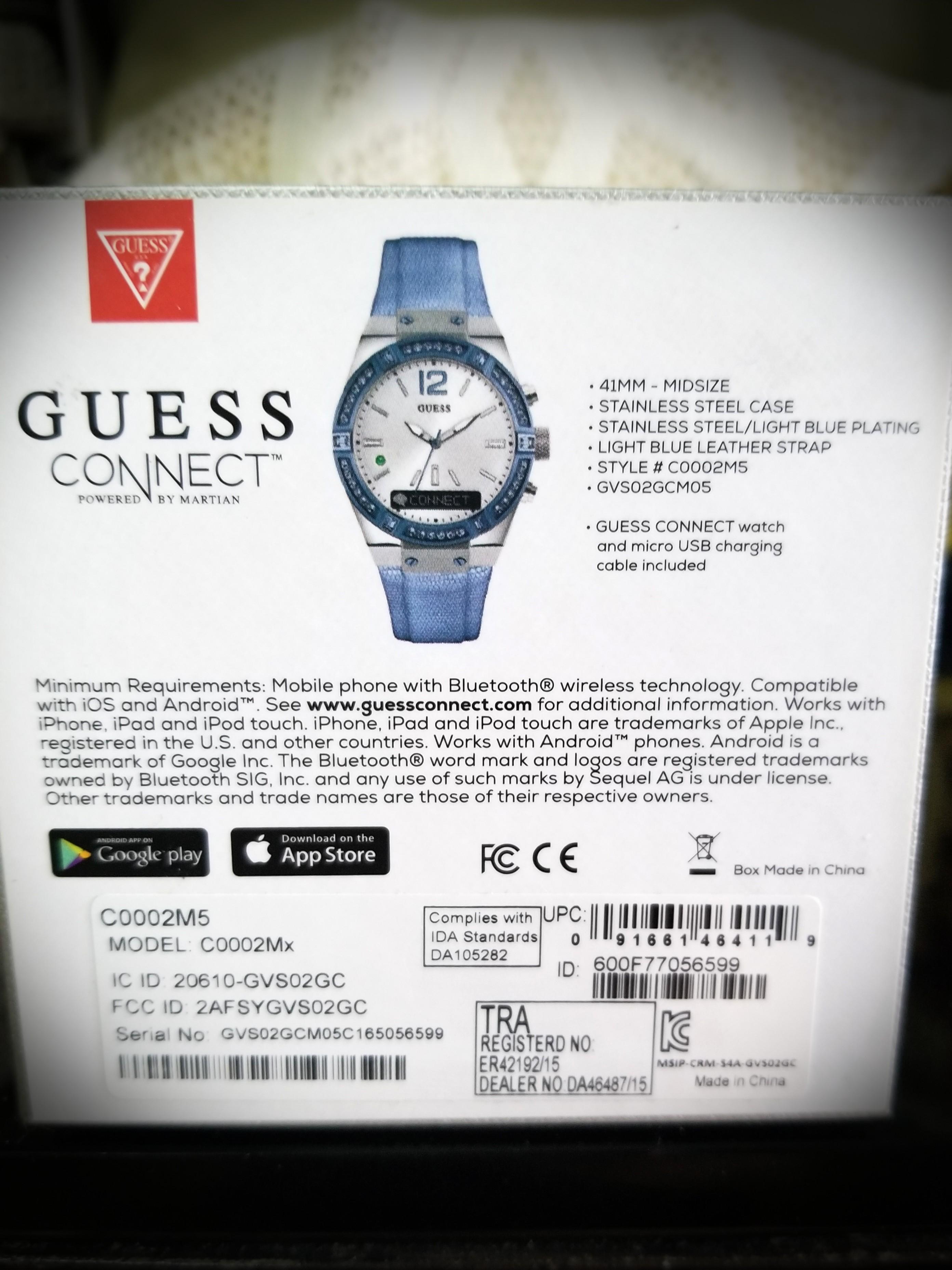 Ladies Guess Connect Bluetooth Hybrid Smartwatch Watch C0002M5