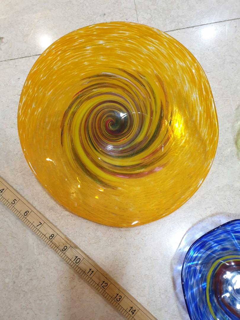 Langkawi glass glass plates wall decor, Furniture & Home Living, Home