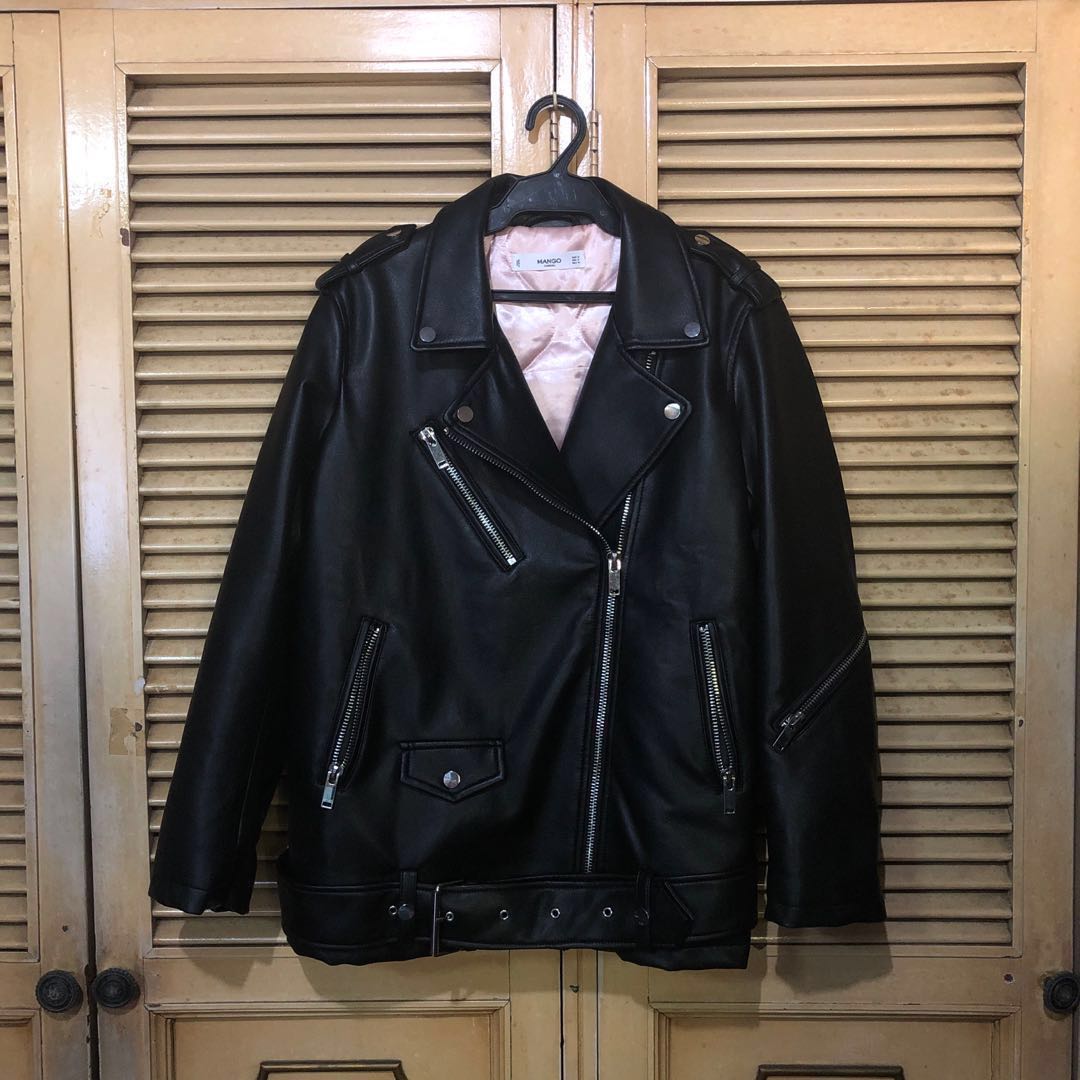 Mango oversized biker jacket 2025
