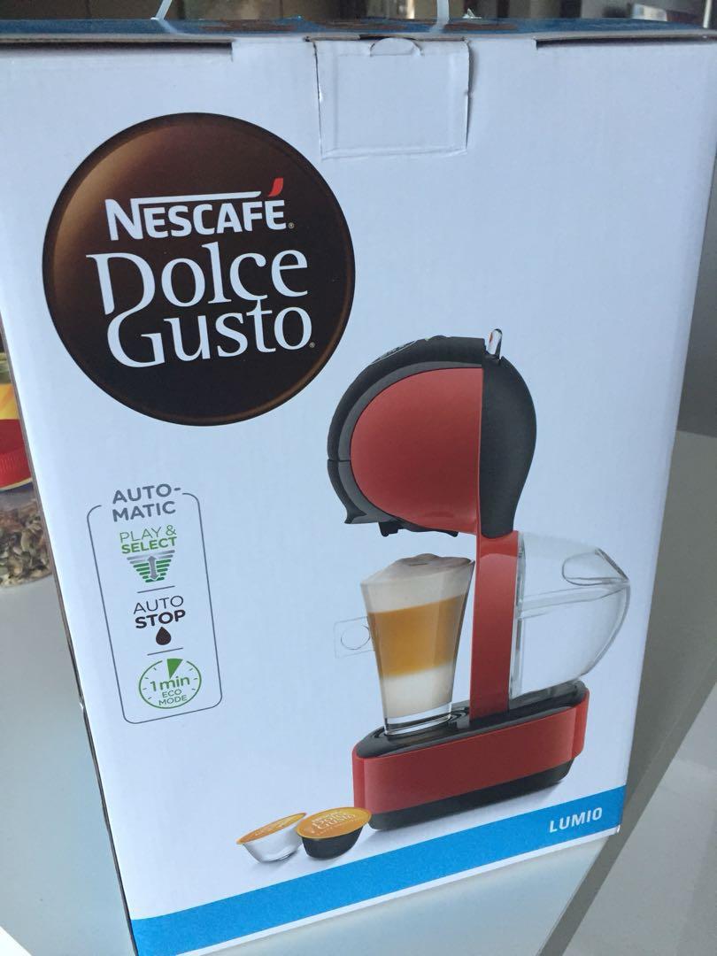 Nescafe Dolce Gusto Lumio Coffee Machine Dark Red, TV & Home
