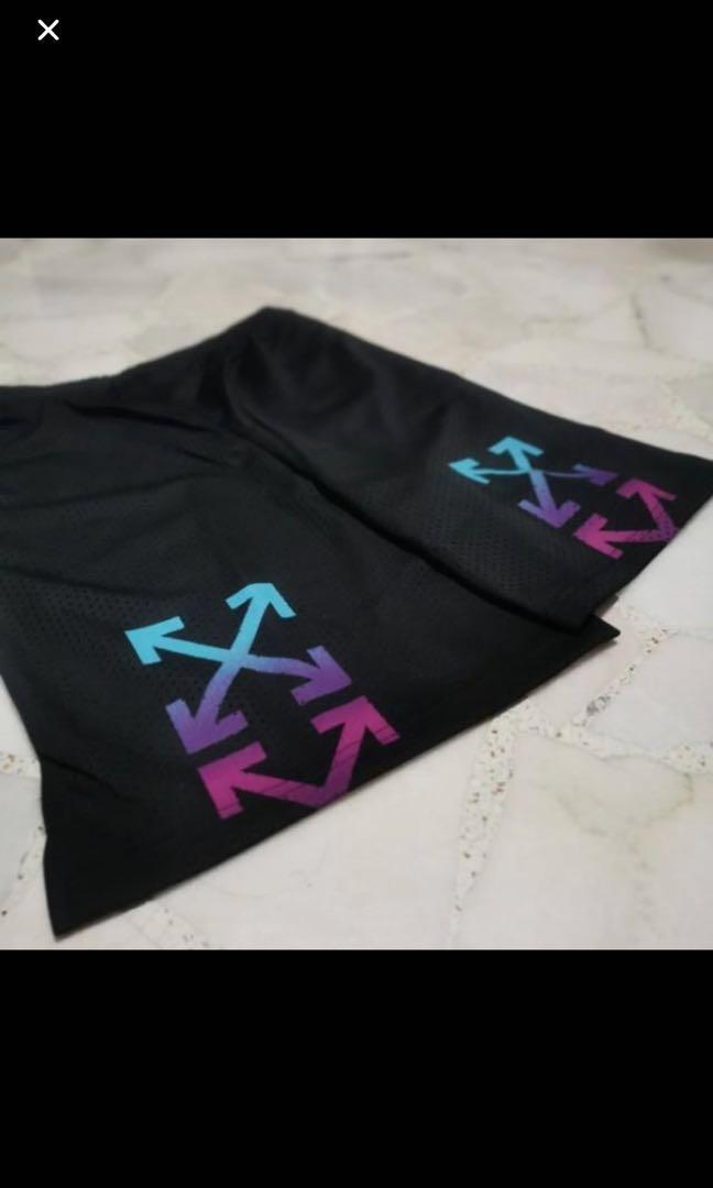 Off white gradient mesh shorts outlet