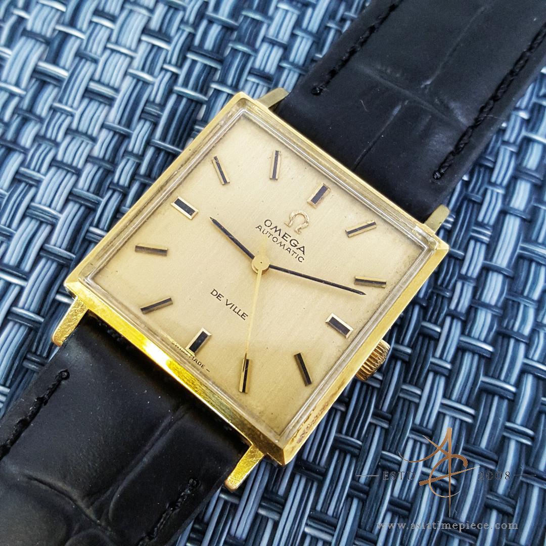 Omega De Ville Square Champagne Dial Vintage Watch Women s