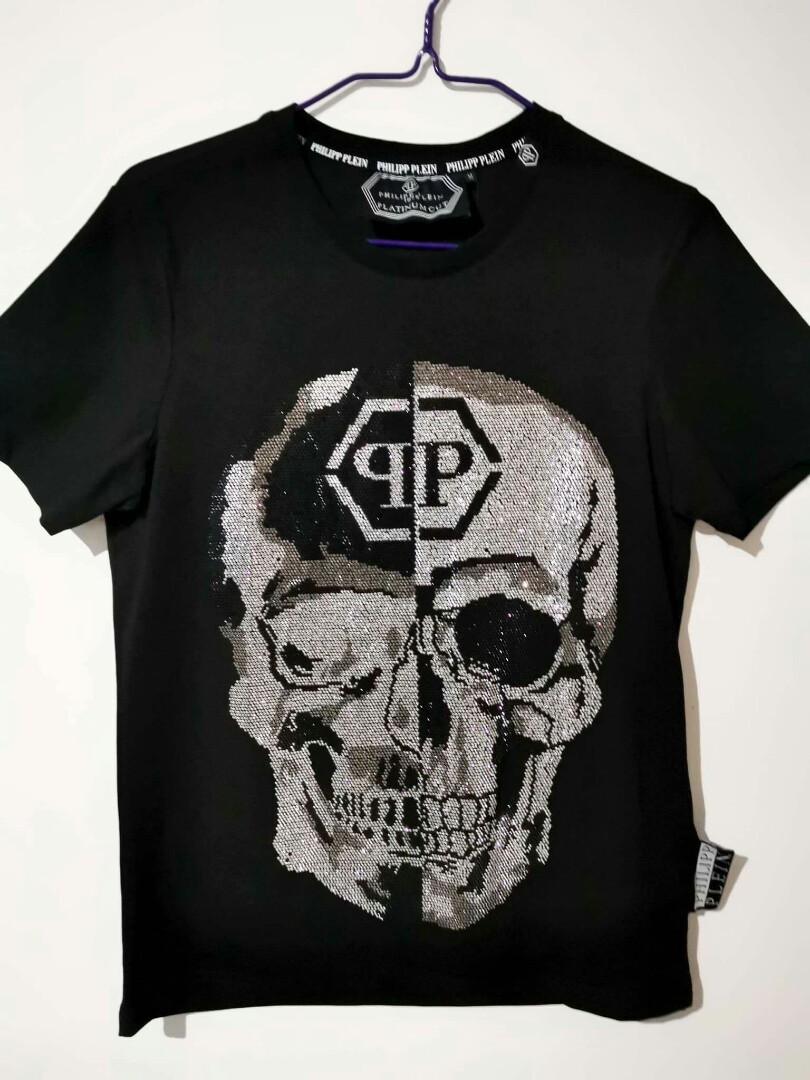 philipp plein white skull t shirt