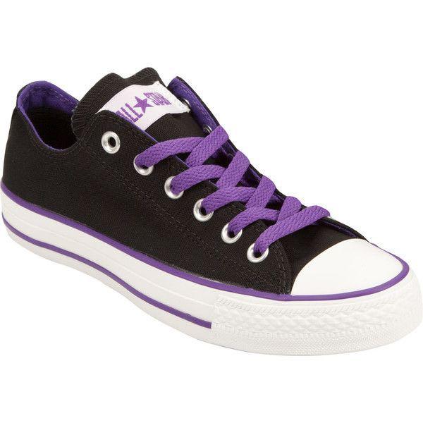 black converse purple laces