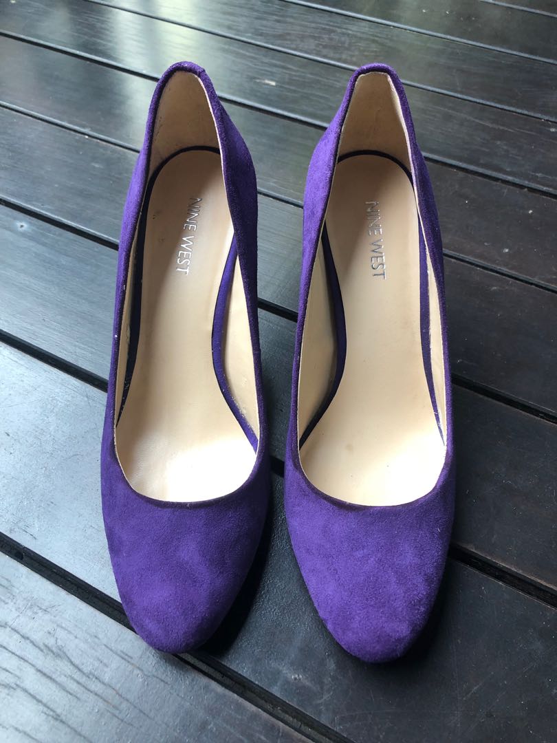 Purple Suede Pumps Heels Women s Fashion Footwear Heels on