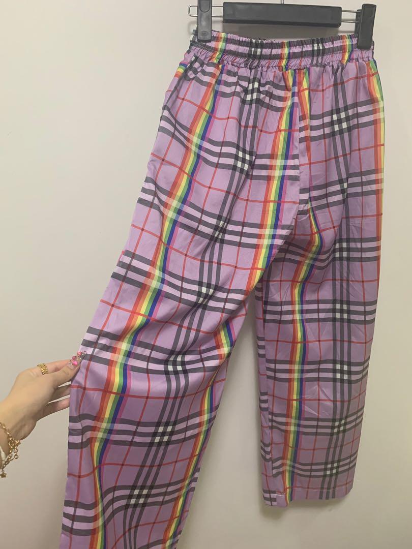 rainbow checkered pants
