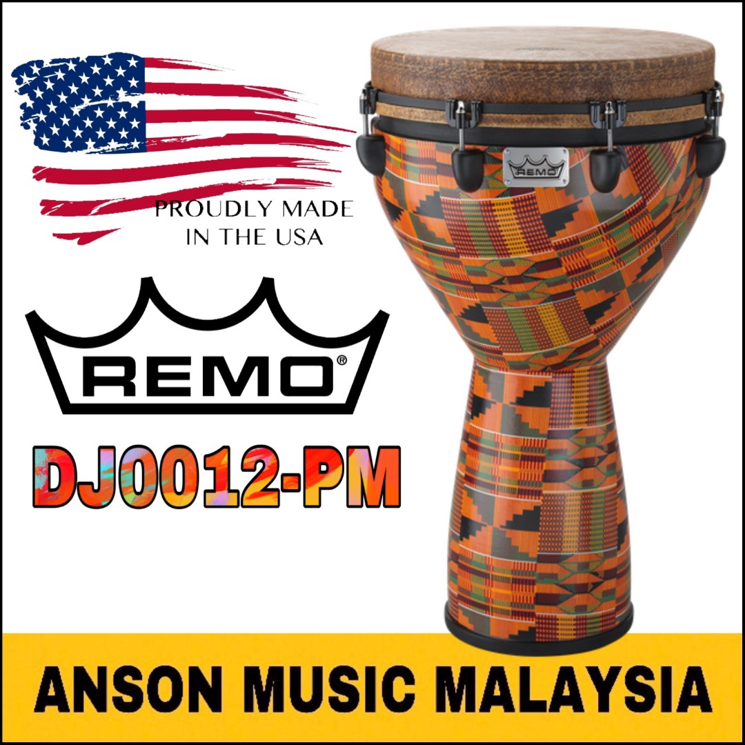 Remo DJ0012PM Mondo™ Djembe Drum Kintekloth, 12", Hobbies & Toys