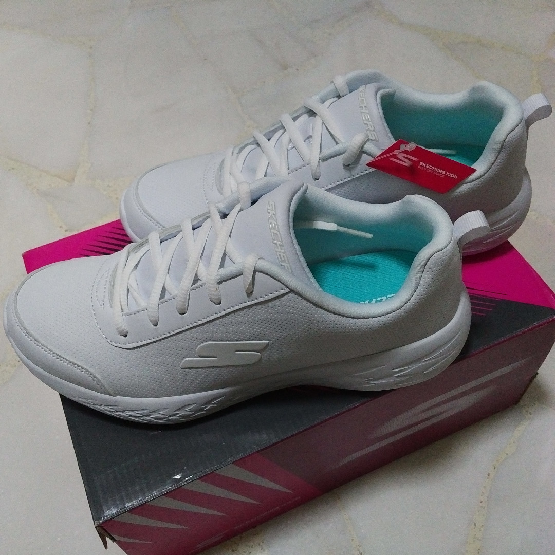 Skechers white school shoes hotsell