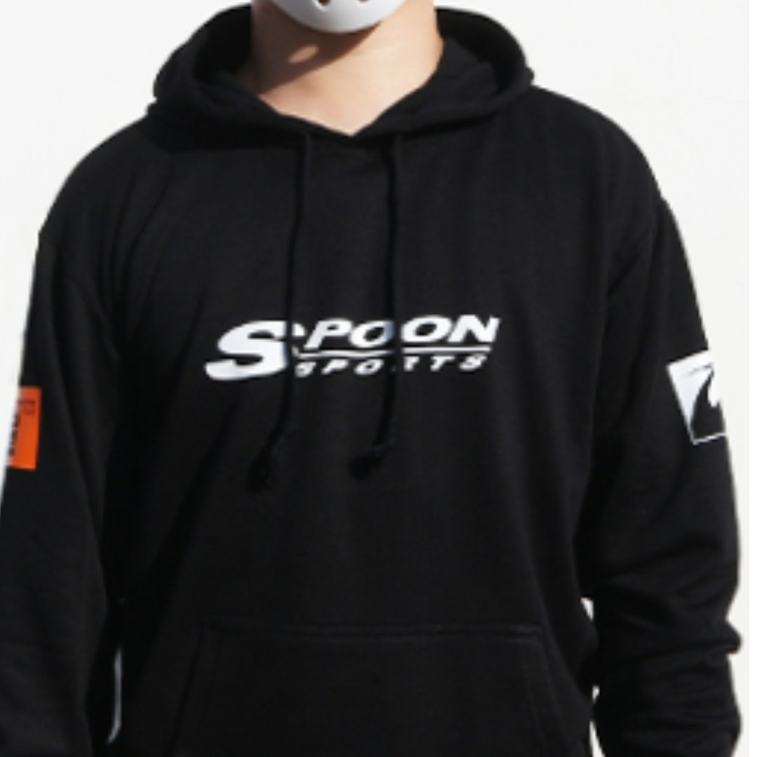 Spoon Racing Black Hoodie Men s Fashion Coats Jackets and