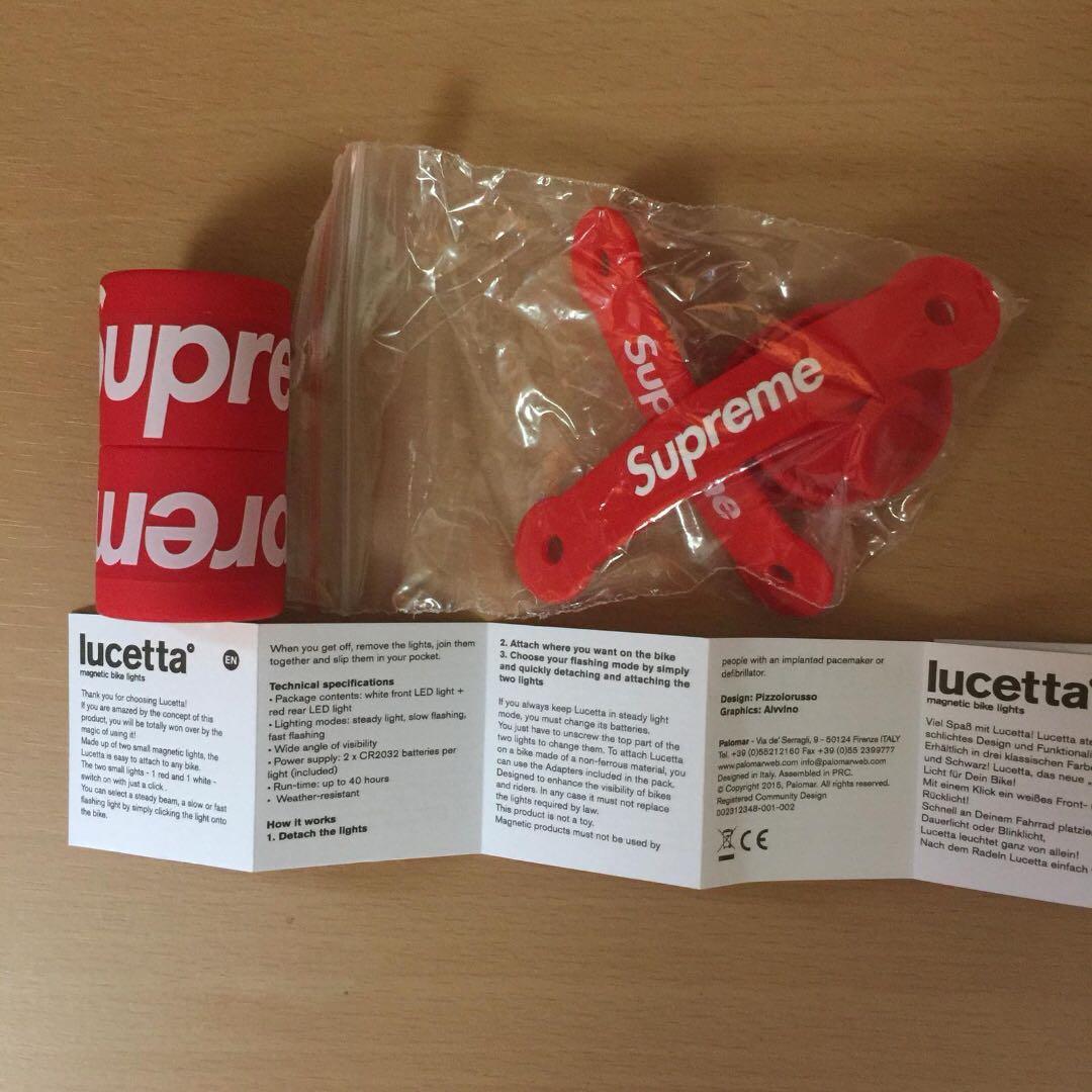 Supreme Lucetta Magnetic Bike Lights Red, 男裝, 手錶及配件, 飾物架