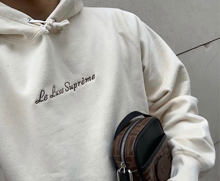 supreme le luxe hooded sweatshirt