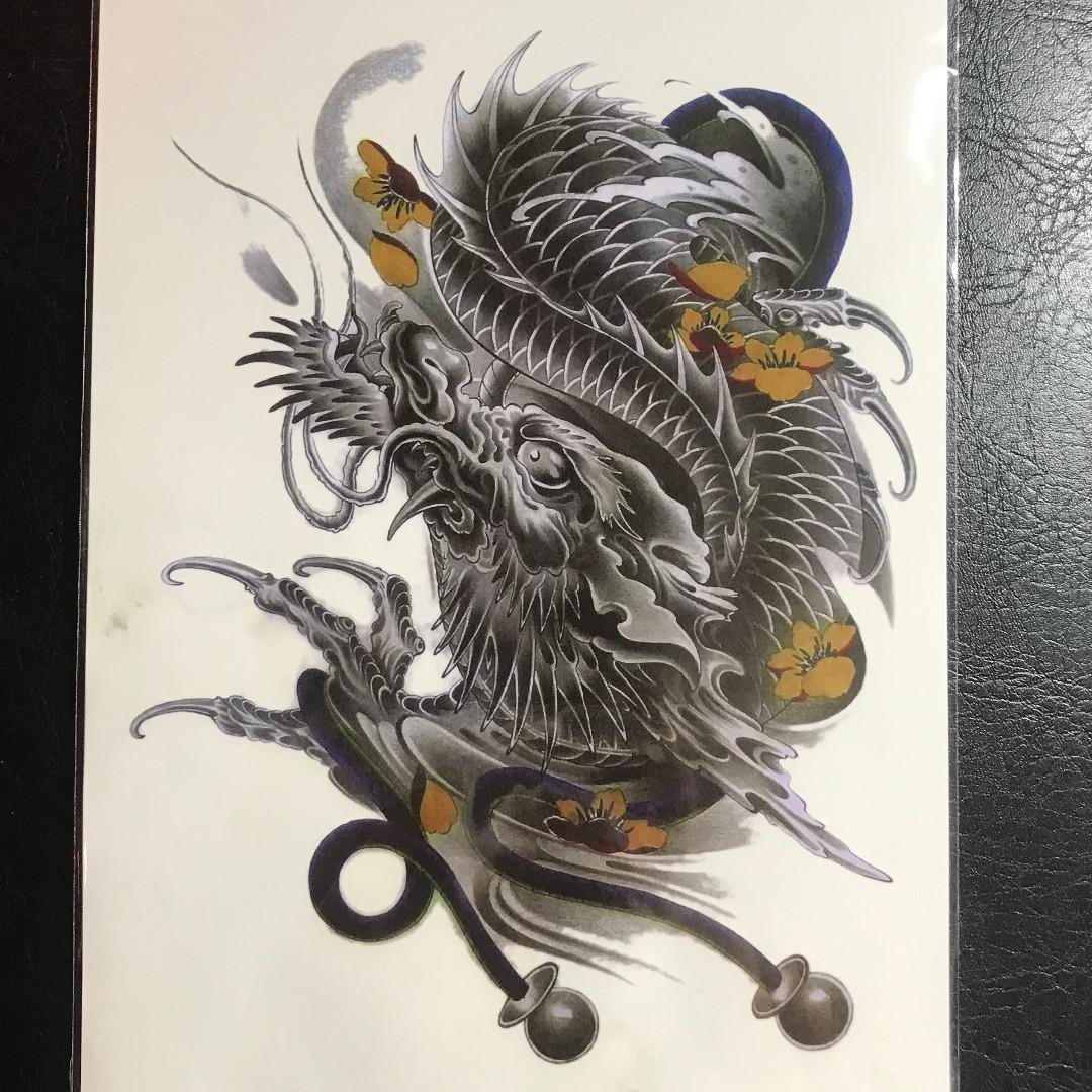 Traditional Chinese Dragon Hooligan Ganster Mafia Yazuka Half Sleeve Temporary Tattoo Sticker Many More Designs S010 Health Beauty Makeup On Carousell