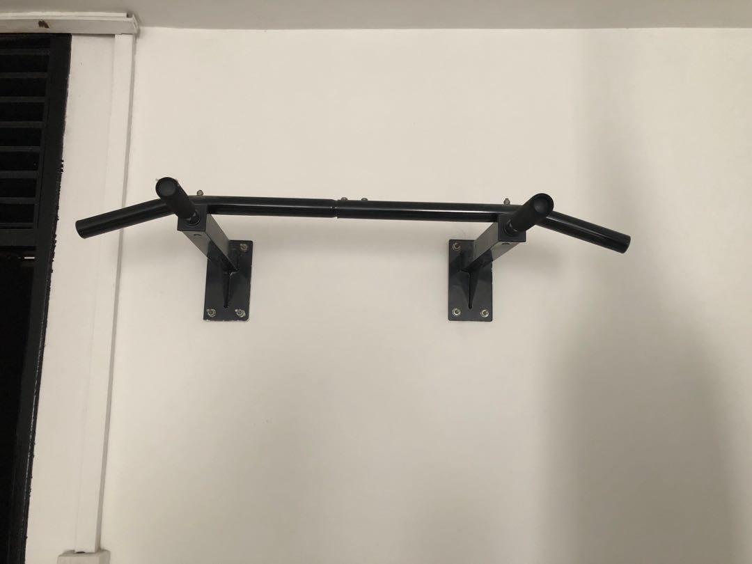 Wall Mounted Chin Up Pull Up Bar Sports Weights Gym
