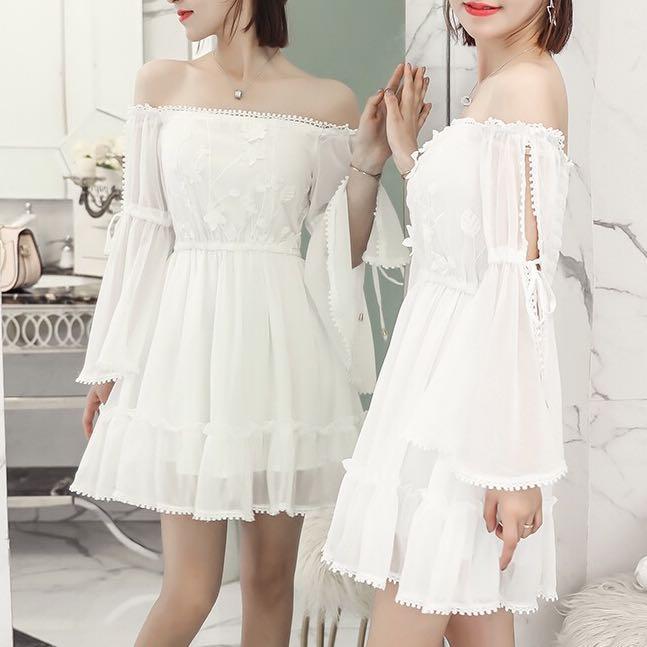 korean dress white