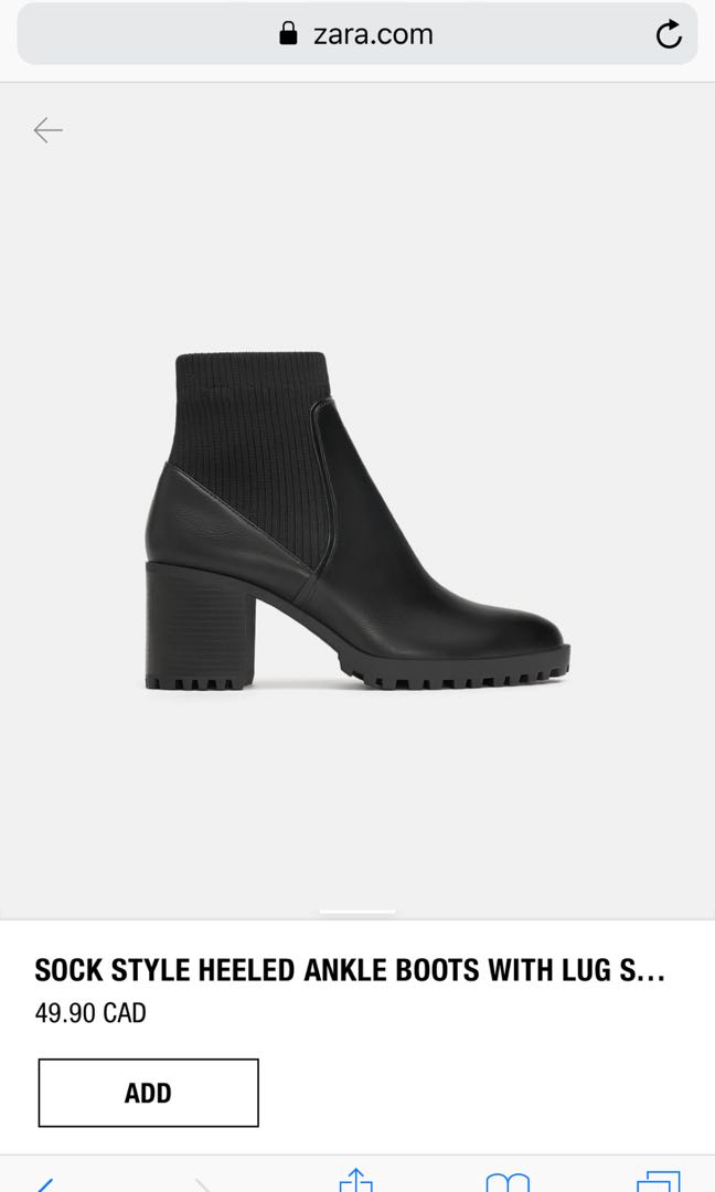 Zara sock style ankle boots outlet