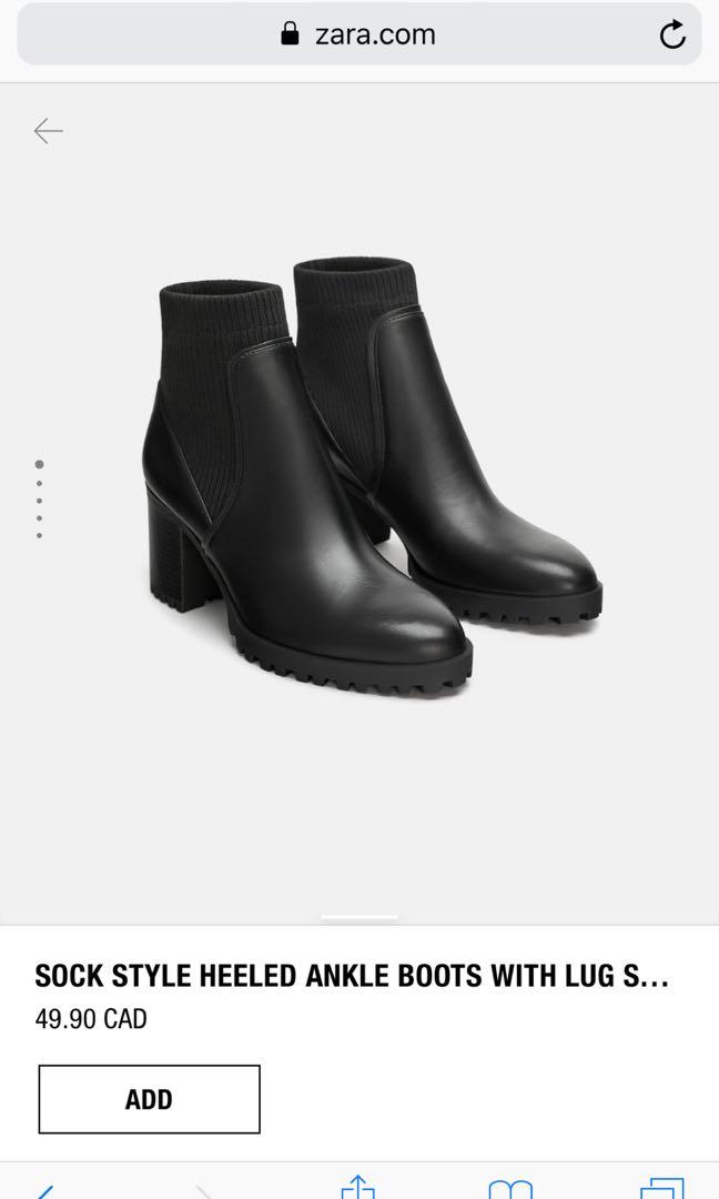 Zara sock style ankle boots new arrivals